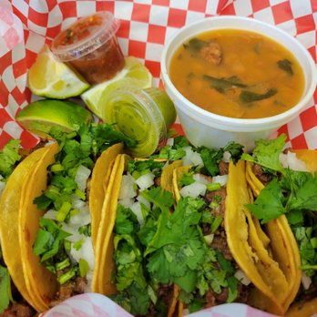Tastes Like More - Street Tacos de asada with beans - Mexican Near Me Tastes Like More - Street Tacos de asada with beans - Mexican Near Me