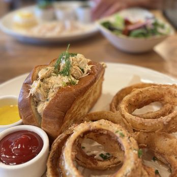 Pacific Coast Fish - Crab roll and onion rings - Seafood Near Me - Seal Beach, California Pacific Coast Fish - Crab roll and onion rings - Seafood Near Me - Seal Beach, California