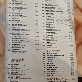 Pho Bac Restaurant - menu 12/23/2022 - Vietnamese Near Me - Richardson, Texas