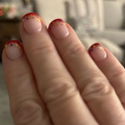 My beautiful Christmas nails today My beautiful Christmas nails today