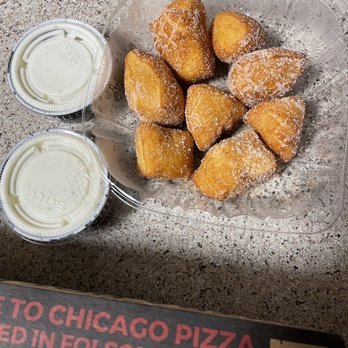 Chicago Fire - Folsom - Beignets... forgot the caramel sauce. - Pizza Near Me - Folsom, California