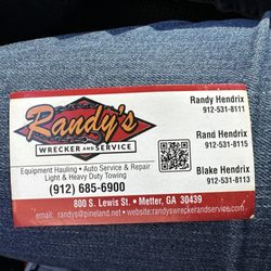 Randy's Wrecker & Service Center - Business card
