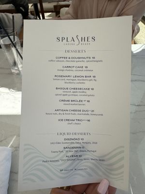 Menu photo 2 Splashes Restaurant Laguna Beach, CA