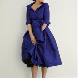 Ross Mayer - Cobalt Taffeta Dress