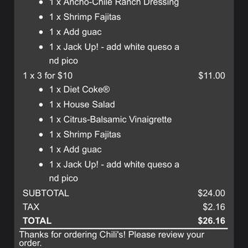 Chili's - Wrong math at chilis - American Near Me - New Lenox, Illinois