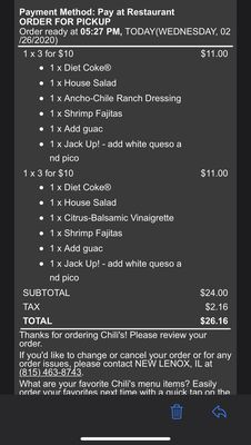Menu photo 1 Chili's New Lenox, IL
