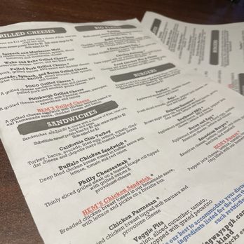 Hemingway's Cafe - Menu - Dive Bars Near Me - Pittsburgh, Pennsylvania
