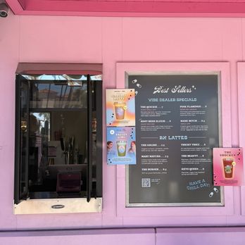 Micro Dose - Menu and window where you order - Coffee & Tea Near Me - Costa Mesa, California