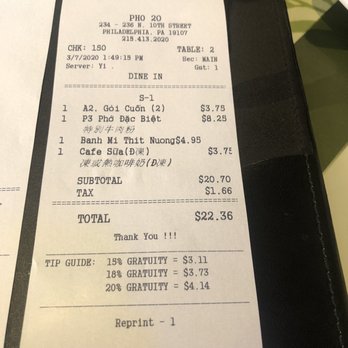 Pho 20 - Vietnamese Near Me - Philadelphia, Pennsylvania