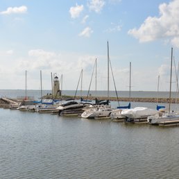 Boat dock and lighthouse Boat dock and lighthouse