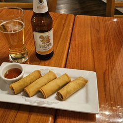 Thai Lotus - Spring Rolls are delicious, epically with a Thai Singha Beer!