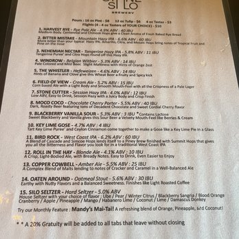 Stone Silo Brewing - Tap list on April 28 - Brewpubs Near Me - Damascus, Maryland