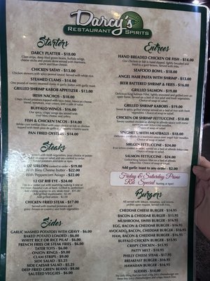 Menu photo 1 Darcy's Restaurant And Spirits Spokane Valley, WA Menu photo 1 Darcy's Restaurant And Spirits Spokane Valley, WA