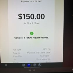 She received more money than the order told me she would return the money and never did...it's a sad place where a business has to steal 150