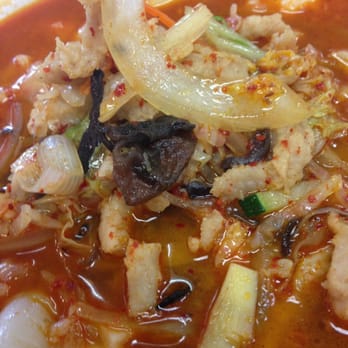 China Point - Spicy seafood noodle soup w/ pork and black mushroom - $8.95 - Chinese Near Me - Rancho Cucamonga, California China Point - Spicy seafood noodle soup w/ pork and black mushroom - $8.95 - Chinese Near Me - Rancho Cucamonga, California