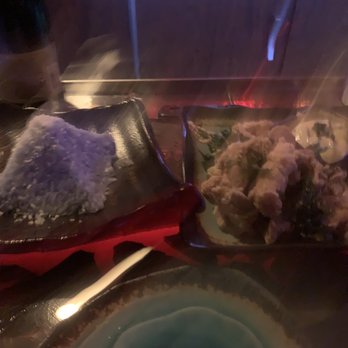 Tiki Tom’s - Left: blue coconut rice, Right: chicken karaage - Tiki Bars Near Me - Walnut Creek, California Tiki Tom’s - Left: blue coconut rice, Right: chicken karaage - Tiki Bars Near Me - Walnut Creek, California