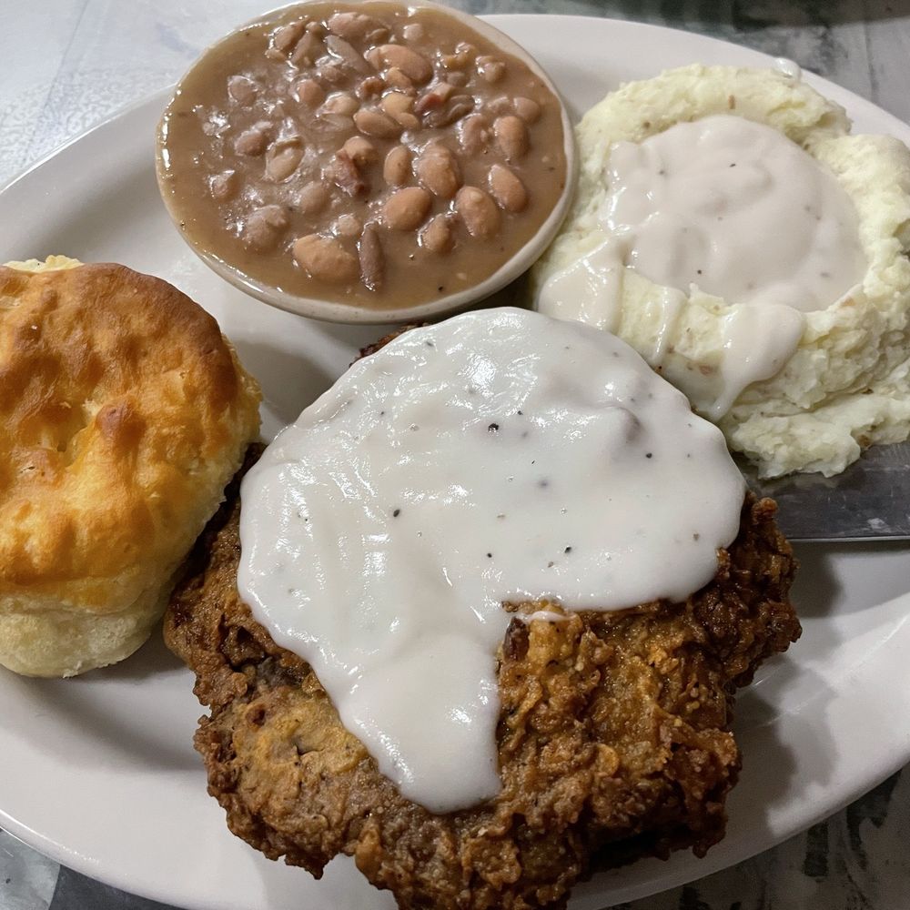 Ozark Cafe - Chicken Fried Steak was small and overcooked. - American Near Me - Jasper, Arkansas