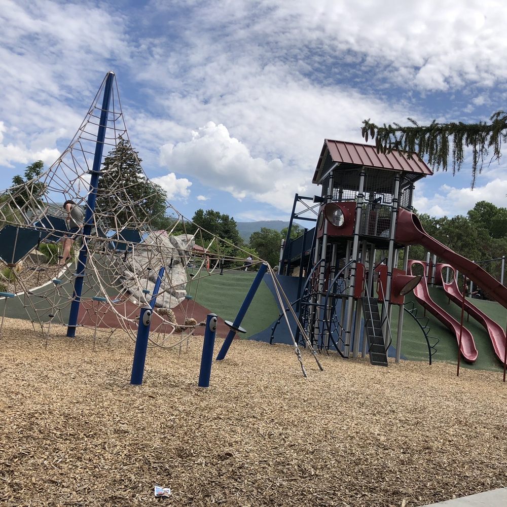 Playground from lower sitting area.