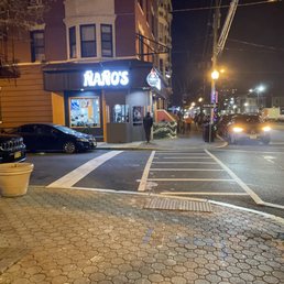 a street corner at night