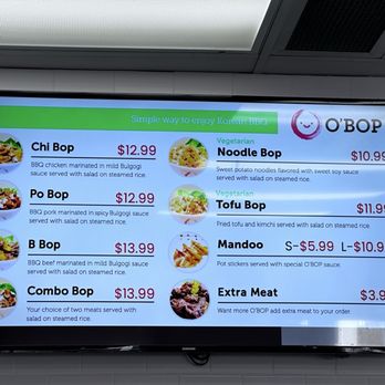 O'BOP - Menu - Korean Near Me - Bellevue, Washington O'BOP - Menu - Korean Near Me - Bellevue, Washington