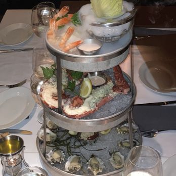 Ocean Prime - Seafood tower (lobster, oysters, shrimp) - Seafood Near Me - Boston, Massachusetts Ocean Prime - Seafood tower (lobster, oysters, shrimp) - Seafood Near Me - Boston, Massachusetts