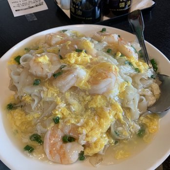 Grand Cafe - Egg and shrimp hau fun (flat rice noodles). - Cafes Near Me - Dublin, California