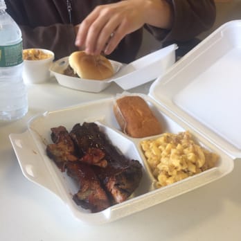 The Pig Rig BBQ - 3 piece rib combo, pull pork Sammie in the background - Barbeque Near Me - Wallingford, Connecticut