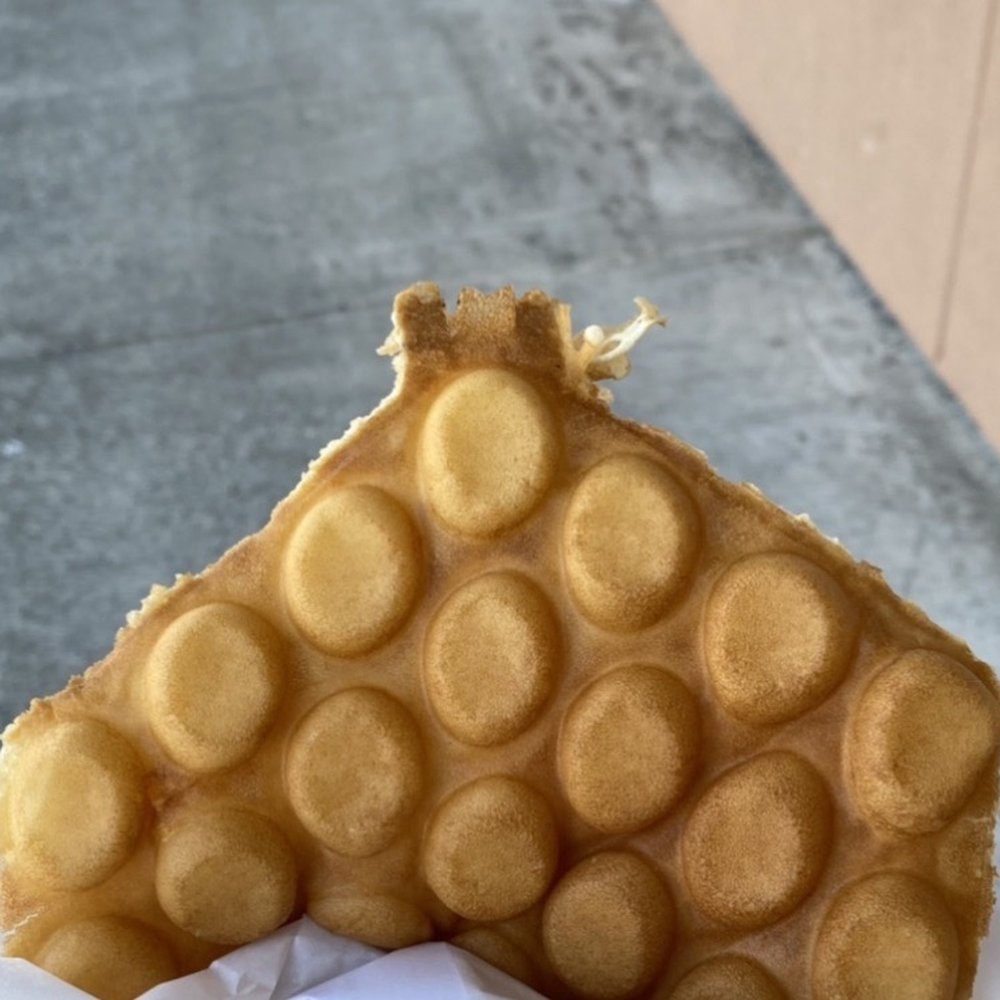 Salted egg bubble waffle Salted egg bubble waffle