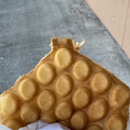 Salted egg bubble waffle Salted egg bubble waffle