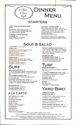 Menu photo 3 Main Street Cafe Madison, AL