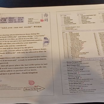 Sushi Kingdom - lunch menu - Sushi Bars Near Me - High Point, North Carolina