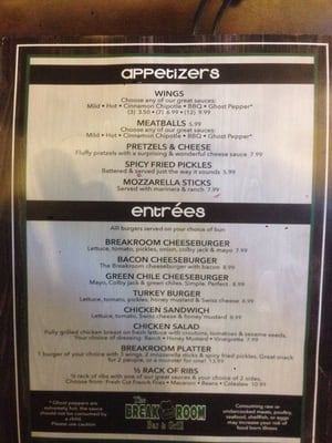 Menu photo 2 The Break Room Bar & Grill Crowley, TX Menu photo 2 The Break Room Bar & Grill Crowley, TX