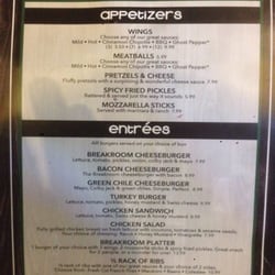 The Break Room Bar & Grill - Menu