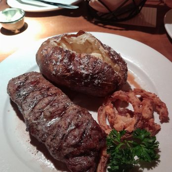 J Mark's Restaurant - 10 oz strip steak w baked potatoe - New American Near Me - Pompano Beach, Florida J Mark's Restaurant - 10 oz strip steak w baked potatoe - New American Near Me - Pompano Beach, Florida