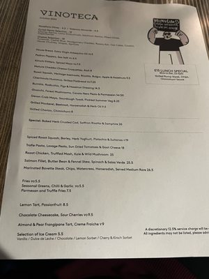 Menu photo 1 Vinoteca Chiswick London, XGL