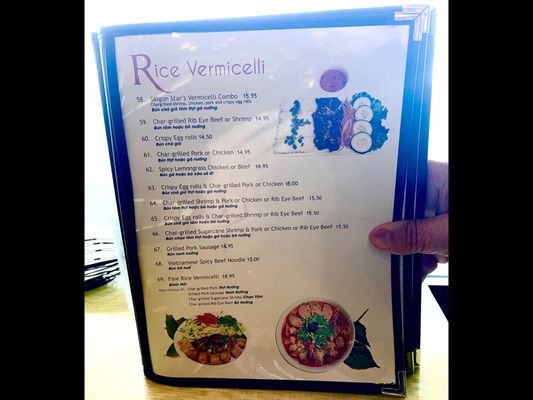 Menu photo 1 Saigon Star San Diego, CA