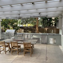 Garco Grills & More - Alfresco Kitchen with grill, power burner, storage, fridge and sink
