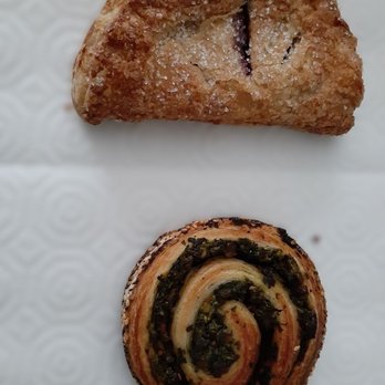 Tartine Silverlake - Mushroom swirl on the bottom, fruit danish on top - Bakeries Near Me - Los Angeles, California Tartine Silverlake - Mushroom swirl on the bottom, fruit danish on top - Bakeries Near Me - Los Angeles, California