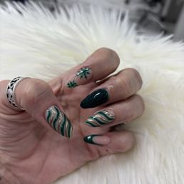 Christmas Nails! Vicky is the best! Love my nails every time! Everyone is kind, attentive & place is always clean!