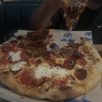 Doughbird - Half pepperoni half The Aviator - Comfort Food Near Me - Tucson, Arizona