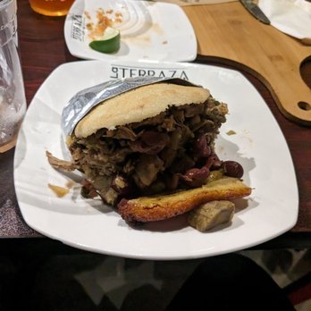 La Terraza Grill & bar - Arepa de carne ( corn arepa with beef filled) - Colombian Near Me - San Jose, California