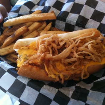 The Burger Shack - Shack Dog - Chili, cheese & onion on a Fresh toasted steak roll - Burgers Near Me - Whitehall, Pennsylvania The Burger Shack - Shack Dog - Chili, cheese & onion on a Fresh toasted steak roll - Burgers Near Me - Whitehall, Pennsylvania