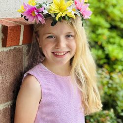 Bella Wren Collective - Hand wrapped, locally sourced muscadine vine hair wreath with silk flowers for the fairy princess.