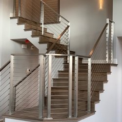 Sonoma County Builders - Modern industrial stairway.