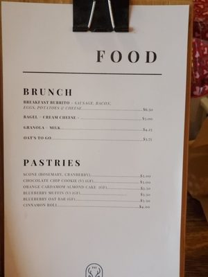 Menu photo 5 Building Three Coffee Colorado Springs, CO
