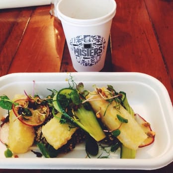 Misters - Rice ball w tofu - not sure about the takeaway packaging! - Cafes Near Me - Auckland, AUK