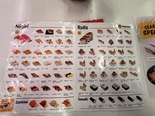 Menu photo 2 Genki Sushi Waipahu, HI Menu photo 2 Genki Sushi Waipahu, HI