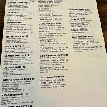 Heirloom MKE - Cocktail menu as of 2025, August - Food Trucks Near Me - Milwaukee, Wisconsin