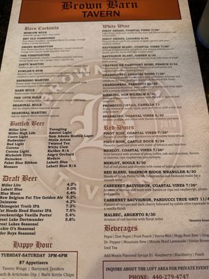 Menu photo 4 Brown Barn Tavern Chardon, OH Menu photo 4 Brown Barn Tavern Chardon, OH