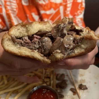 Prime Cut Cafe - Mushroom wine burger - Steakhouses Near Me - Orange, California